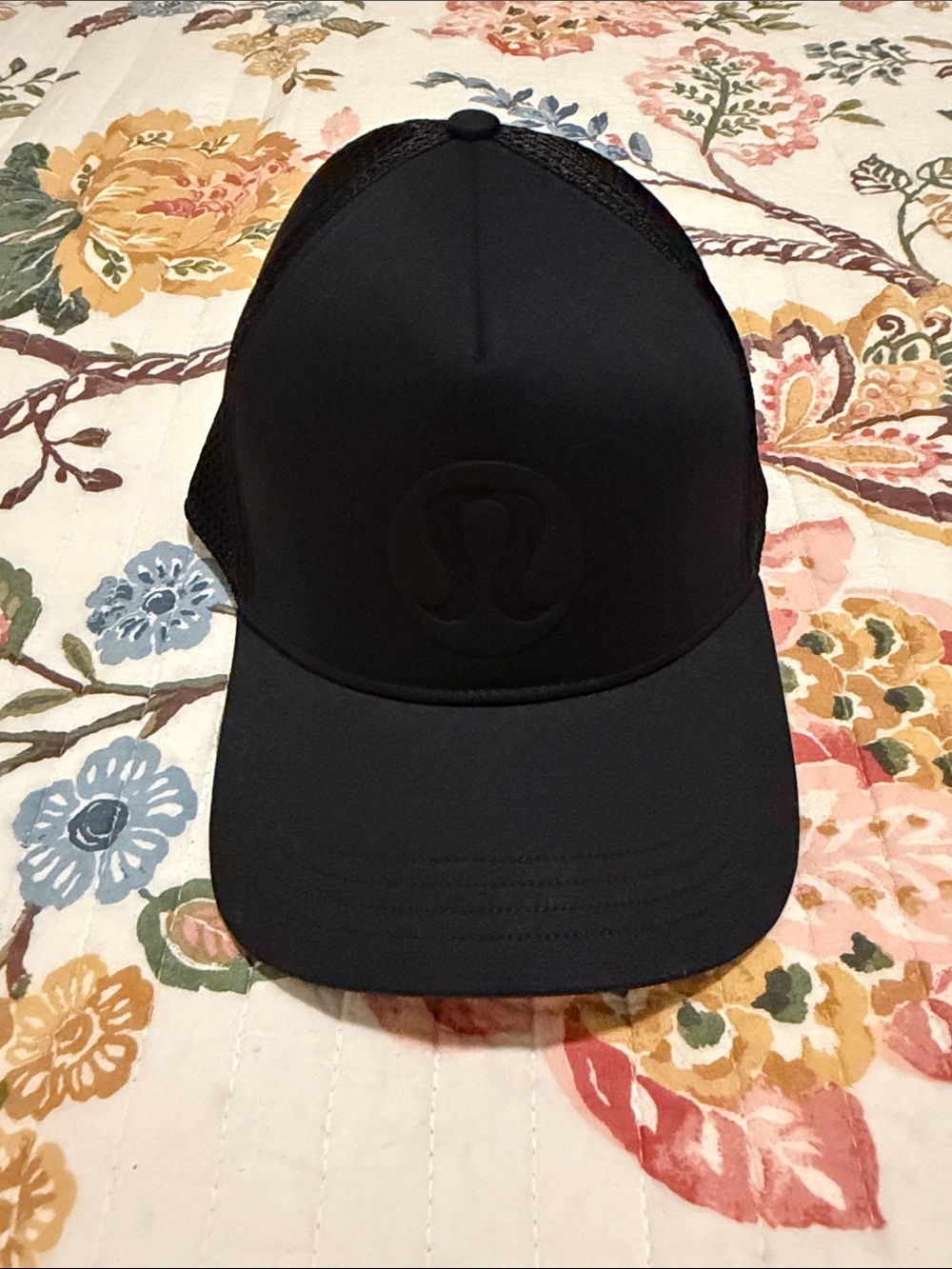 Lululemon Black logo Trucker Hat